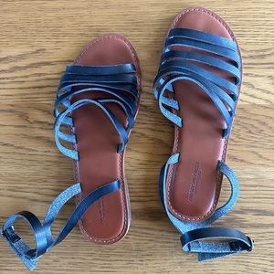 NWOT American eagle black sandals size 7